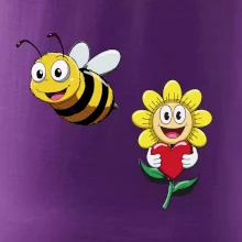 Parové tričko - Včela a kvetina