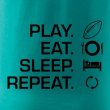Play Eat Sleep Repeat americký fotbal Play Eat Sleep Repeat americký fotbal