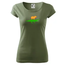 Kapybara na krokodílovi