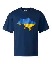 Ukrajina vlajka mapa