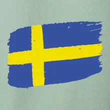 Švédsko vlajka štetkou