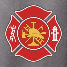 Fire department logo červené