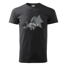 Mapa Európy - srdce v Ukrajine Mapa Európy - srdce v Ukrajine