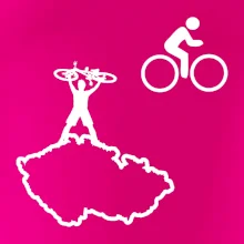 Mapa ČR + kolo na prsu