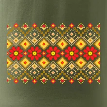 Ukrajinský vzor - Červené kvety