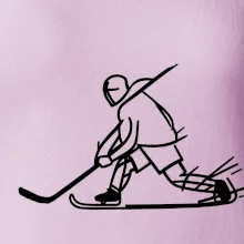 Kreslený hokejista tučnou fixkou