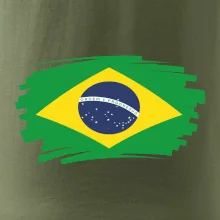 Brazília vlajka štetkou