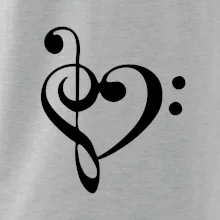 Husľový kľúč srdce