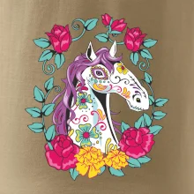 Kôň farebný s kvetinami