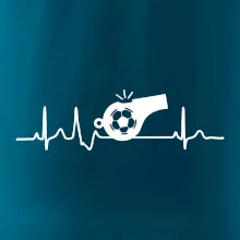EKG futbal rozhodca a píšťalka