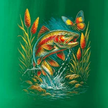 Obrázok pstruh a motýľ