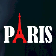 Paris nápis Eiffelova veža