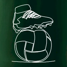 Futbalová lopta kopačka jedným ťahom