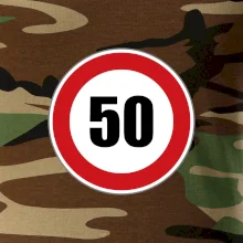 Dopravná značka - obmedzenie rýchlosti 50