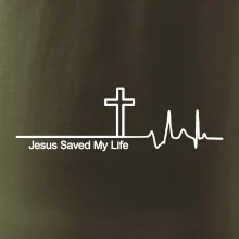 Jesus Saved My Life kríž ekg Jesus Saved My Life kríž ekg