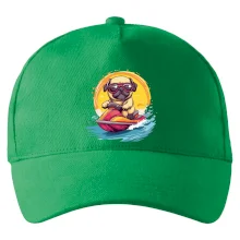 Mops na vodnom skútri