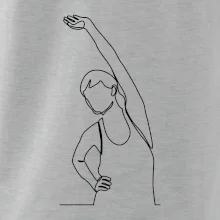 Preťahujúca sa žena jedným ťahom Preťahujúca sa žena jedným ťahom