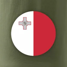 Vlajka Malta guľatá na prsník