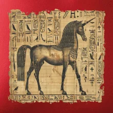 Egyptské hieroglyfy jednorožec Egyptské hieroglyfy jednorožec