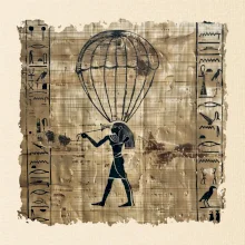 Egyptské hieroglyfy parašutista