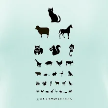 Očný test zvieratká Očný test zvieratká