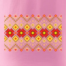 Ukrajinský vzor - Červené kvety