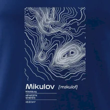 Mikulov - vrstevnice v obdĺžniku