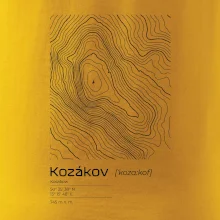 Kozákov - vrstevnice v obdĺžniku