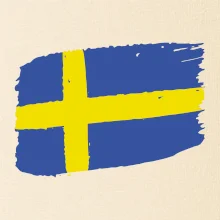 Švédsko vlajka štetkou