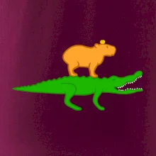 Kapybara na krokodílovi