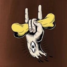 Rocková ruka kosť a oko