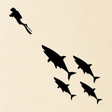 Potápač žraloky Potápač žraloky