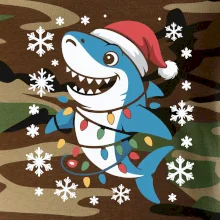 Vánoční žralok a vločky