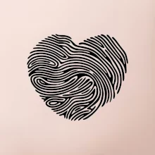 Odtlačok prsta srdce
