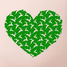 Vianočné jelene v srdci