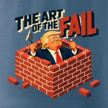 Donald Trump zazděný ve vlastní zdi