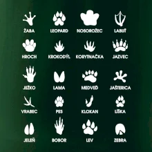 Zvieracie stopy - názvy