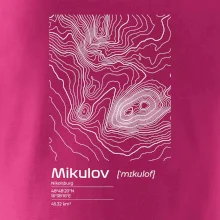 Mikulov - vrstevnice v obdĺžniku