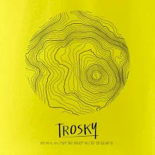 Trosky - vrstevnice v kruhu