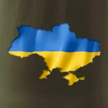 Ukrajina vlajka mapa