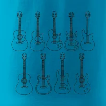 Typy gitár čiernej kresby