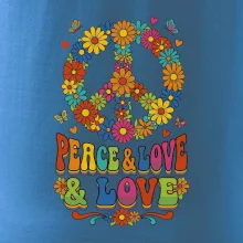 Peace and love - na výšku s květy