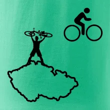 Mapa ČR + kolo na prsu