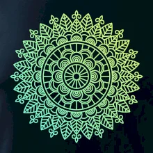 Mandala zelenožlutá