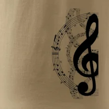 Husľový kľúč a noty