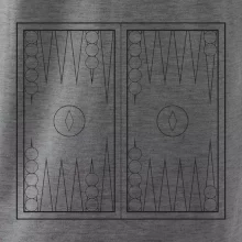 Backgammon čiernobiely