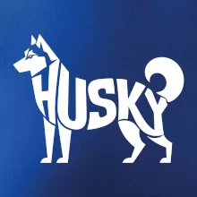 Husky nápis v tele Husky nápis v tele