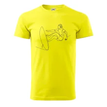 Surfer na vlne jedným ťahom