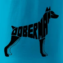 Dobermans - nápis v tele