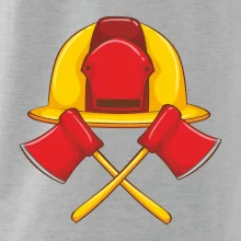 Hasičská helma a sekera